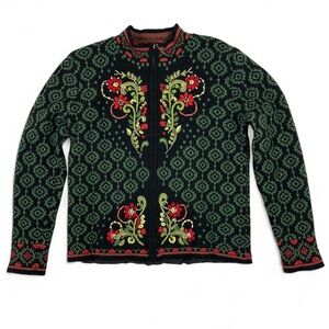 NorthStyle Black and Red Women's Zip-Up Sweater